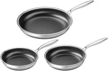 LuxusKollektion Pfannen-Set 20+24+28cm Titan-Keramik Antihaft Induktion