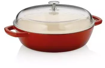 Kela Calido Bauernpfanne mit Deckel 28cm rot (11964-CN)