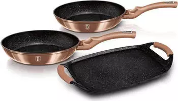 Berlinger Haus Metallic Line Pfannen-Set rose gold, 3-tlg. (BH-1669)