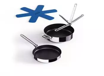 Joseph Joseph Space Steel Bratpfannen-Set, Antihaftbeschichtung, Keramik, 2-tlg.