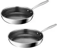 Tefal Pfannen-Set "Master Mesh" Edelstahl 18/10 Set, 2 tlg. HybridMesh-Technologie,