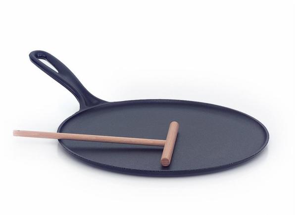 Le Creuset Crepes-Pfanne Gusseisen 27 cm schwarz