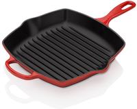 Le Creuset 20183260600422, Le Creuset Grillpfanne Gusseisen Quad. Kirschrot 26...