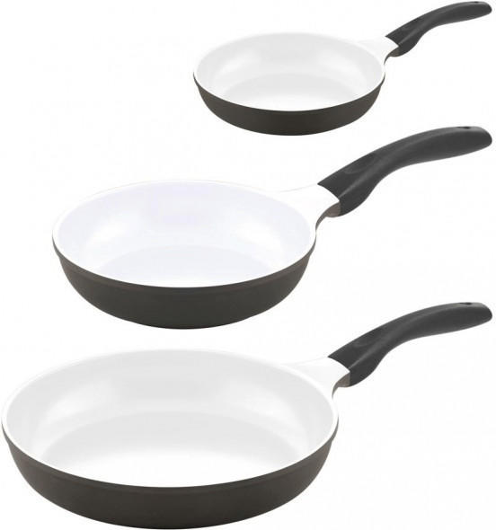 Culinario Keramikpfannen Set 3-teilig schwarz / weiß