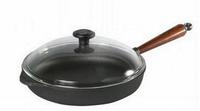 Skeppshult 0510GL, Skeppshult Glasdeckel 28 cm mit Gusseisenknopf Schwarz