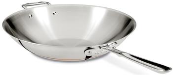 All-Clad 6414 SS Copper Core 5-Ply Bonded Dishwasher Safe Open Stir Fry Pan Cookware, 14-Inch, Silver by All-Clad