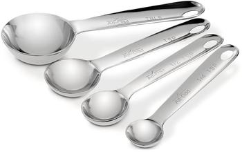 All-Clad 59918 Stainless Steel Measuring Spoons Cookware Set, 4-Piece, Silver by All-Clad Cookware