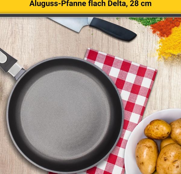 Ausstattung & Bewertungen Krüger Delta Pfanne 28 cm ohne Deckel