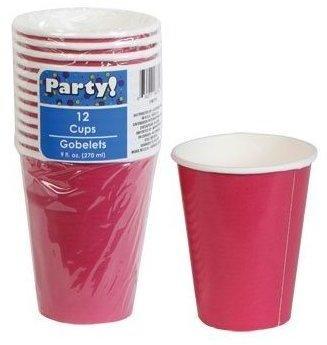 Party Color Paper Cups Hot Pink 9oz 24 Count by Party!