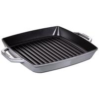 Staub Grillpfanne mit 2 Griffen 28 x 28 cm grafitgrau (40511-684-0)