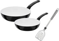 GSW Pfannen-Set "CERAMICA Blanca" Aluminium Set, 1x Bratpfanne &Oslash; 24 cm, 1x