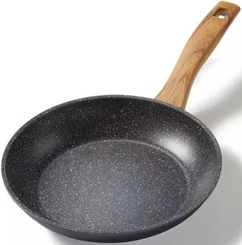 Stoneline Back to Nature Bratpfanne 24 cm Griff in Holzoptik mittel