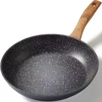 Stoneline Back to Nature Bratpfanne 28 cm Griff in Holzoptik mittel