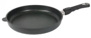 Eurolux Bratpfanne flach mit abnehmbaren Stiel Aluguss antihaft 32 cm / induktionsfähig