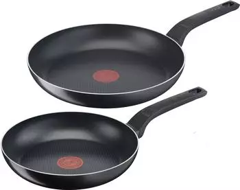 Tefal B55590 Easy Cook & Clean 2-teilig Pfannenset 20+28 cm schwarz