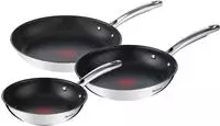 Tefal Pfannen-Set "Duetto+, langlebige Antihaftversiegelung, Thermo-Signal" Edelstahl