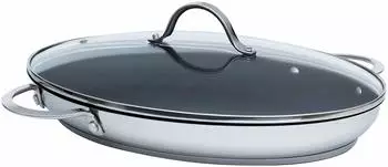 Kelomat Perfekt Fischpfanne mit Glasdeckel 38 x 26 cm (3540-383)
