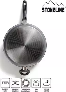 Stoneline XXL Bratpfanne 32 cm – Hervorragende Antihaftbeschichtung für müheloses Kochen