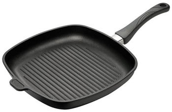 AMT Gastroguss AMT Grillpfanne eckig 28x28 cm Aluguss beschichtet PFOA-frei fester Stiel / nicht induktionsgeeignet