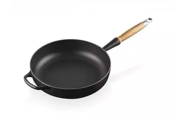 Le Creuset Signature Sautépfanne mit Holzgriff 28 cm schwarz
