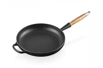 Le Creuset Signature Bratpfanne mit Holzgriff 28 cm schwarz matt