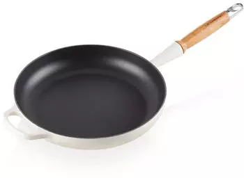 Le Creuset Signature Bratpfanne mit Holzgriff 28 cm meringue