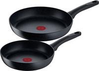Tefal Pfannen-Set "Black Stone" Aluminium Set, 1x Bratpfanne &Oslash; 24 cm, 1x Bratpfanne