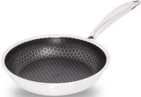 HENSSLERS Bratpfanne Edelstahl 1 tlg. 3-Schicht Material, Wabenstruktur und