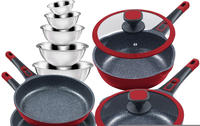 KING Pfannen-Set "Moonscape" Aluminiumguss Set, je 1 Bratpfanne &Oslash; 24/24/28/28cm, H: