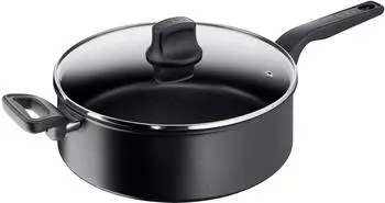 Tefal Hard Titanium Pro Schmorpfanne mit Deckel (28cm) schwarz Tefal Hard Titanium Pro Schmorpfanne mit Deckel (28cm) schwarz