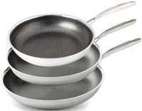 HENSSLERS Pfannen-Set Edelstahl Set, 1x Bratpfanne &Oslash; 20 cm, 1x Bratpfanne &Oslash;...