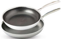HENSSLERS Pfannen-Set Edelstahl Set, 1x Bratpfanne &Oslash; 24 cm, 1x Bratpfanne &Oslash;...