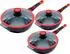 King Click-Grip Aluminiumguss (Set, 3-tlg) rot