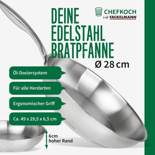Bratpfanne Infos & Eigenschaften Fackelmann Chefkoch München Bratpfanne 28 cm