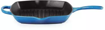 Le Creuset Signature Grillpfanne quadratisch 26 cm blau