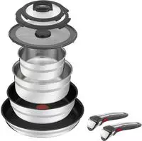 Tefal Pfannen-Set "Jamie Oliver Ingenio, Pfannenset abnehmbarer Griff,