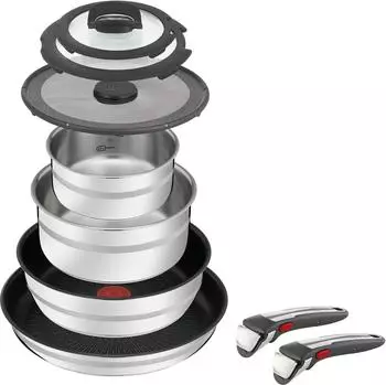 Tefal Jamie Oliver Ingenio G6 Pfannen- und Topfset (9-tlg.) schwarz