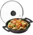 Relaxdays Servierpfanne 28cm grau