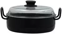 Riess 0458-022, Riess Schmorpfanne 0458-022 Oma's mit Glasdeckel | Emaille | 24 cm 