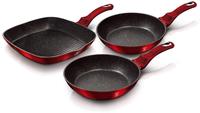 Berlinger Haus BH/1289NF Burgundy Collection Bratpfannen Set 3-tlg. in Rot mit
