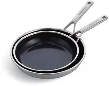 KitchenAid Multi-Ply Bratpfannen-Set 24/28cm silber