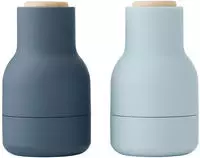 Audo Copenhagen [W] Bottle Grinder, Small, H11,5, Blues, Beech Lid, 2-Pack, H: 11,5