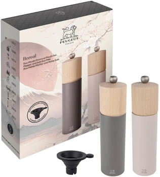 Peugeot Duo M&uuml;hle Pfeffer + Salz Boreal 21cm Felsgrau/Rosa