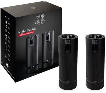 Peugeot Line Night Electric Salz- und Pfeffermühle Set 15 cm U'Select Z schwarz (4329200)