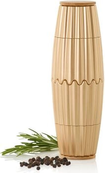 AdHoc Salzmühle & Pfeffermühle Set YARA – 18 Cm, Keramik & Holz, CeraCut-Mahlwerk, Schwarz & Grün
