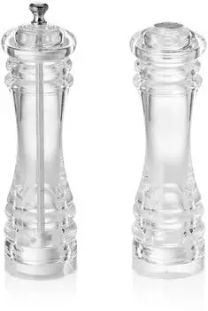 WAS Germany Classic Mill Salz- und Pfeffermühlen-Set, Acryl, Keramikmahlwerk, 20,5cm (Classic Mill Acryl)