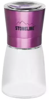 Stoneline Salz- / Pfefferm&uuml;hle, Keramikmahlwerk, Glasbeh&auml;lter, lila metallic (4020728176791)