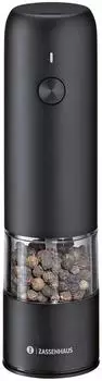 Zassenhaus K&ouml;ln elektrische Salz-/Pfefferm&uuml;hle USB 14cm schwarz (033137)