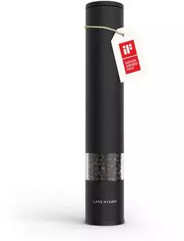 LARS NYSØM Gewürzmühle manuell, Keramikmahlwerk, groß 28,8cm, carbon black (FR-E-L-BLACK)