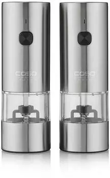 Caso SpiceDuo elektrische Salz- & Pfeffermühle, Edelstahl, USB-C